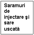 Text Box: Saramuri de injectare si sare uscata