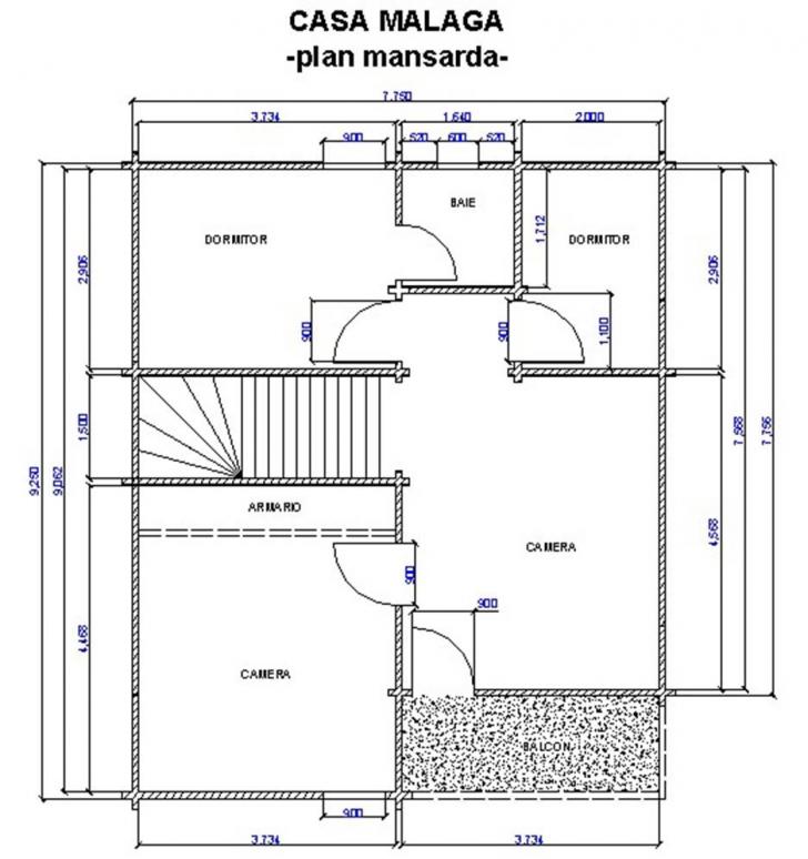 Plan etaj casa Malaga