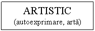 Text Box: ARTISTIC
(autoexprimare, arta)
