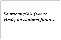 Text Box: Se rascumpara (sau se vinde) un contract futures
