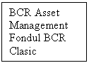 Text Box: BCR Asset 
Management
Fondul BCR Clasic
