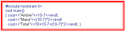 Text Box: #include<iostream.h>
void main()

