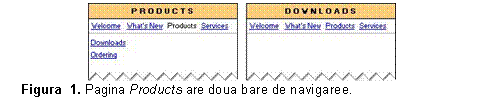 Text Box:  
Figura  7. Pagina Products are doua bare de navigaree.
