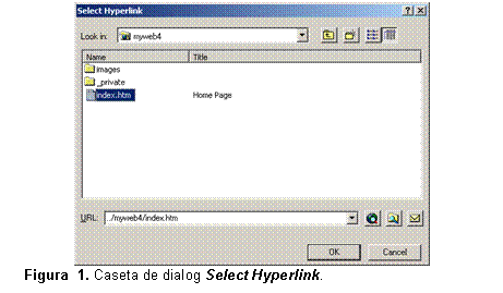 Text Box:  
Figura  11. Caseta de dialog Select Hyperlink.
