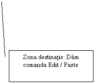 Line Callout 2: Zona destinatie: Dam comanda Edit / Paste