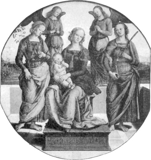 FIG. 31.�PERUGINO. MADONNA, SAINTS, AND ANGELS.
LOUVRE.