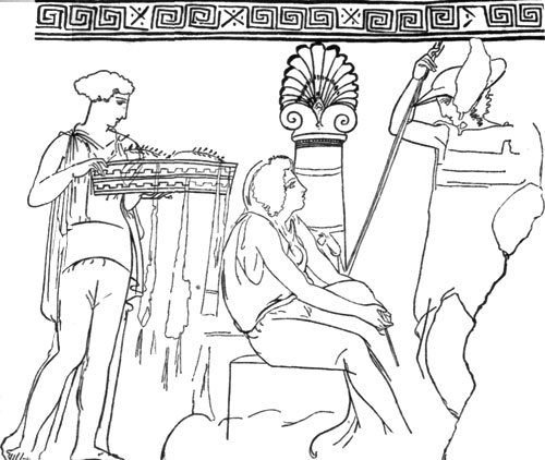 FIG. 11.�ATTIC GRAVE PAINTING.


(FROM BAUMEISTER.)