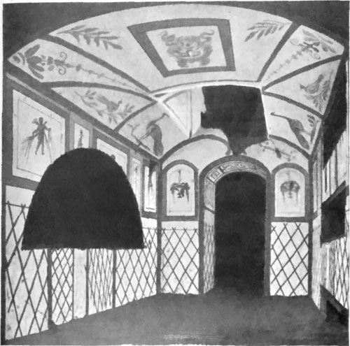 FIG. 17.�CHAMBER IN CATACOMBS, SHOWING WALL
DECORATION.