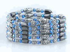 Magnetic Hematite Fashion Wrap Bracelet 38'