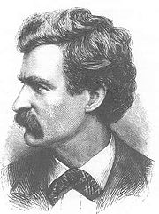 1874 engraving of Twain
