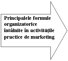 Right Arrow: Principalele formule organizatorice intalnite in activitatile practice de marketing