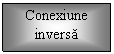 Text Box: Conexiune inversa