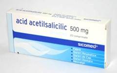 ACID ACETILSALICILIC 500 mg Cutie cu 2 blistere a 10 comprimate