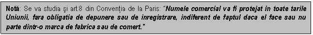 Text Box: Nota: Se va studia si art.8 din Conventia de la Paris: 