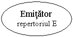 Oval:   Emitator
 repertoriul E E
