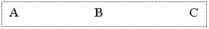 Text Box: A		     B		             C						