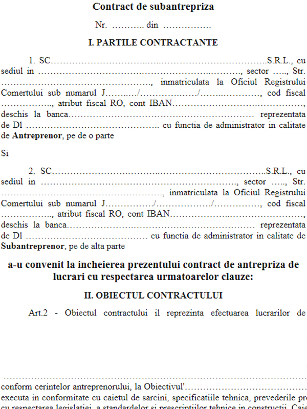 contract vanzare cumparare auto model doc