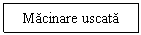 Text Box: Macinare uscata