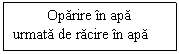 Text Box: Oparire in apa
urmata de racire in apa
