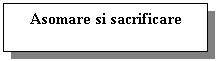 Text Box: Asomare si sacrificare