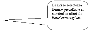 Rounded Rectangular Callout: De aici se selecteaza formele predefinite si numarul de alturi ale formelor neregulate

