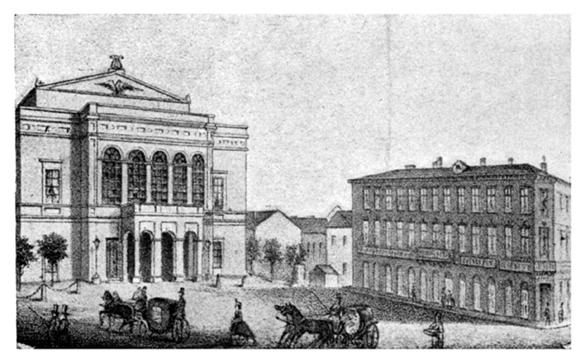 4.Teatrul cel Mare & Casa Torok in 1866_ J.R. Huber