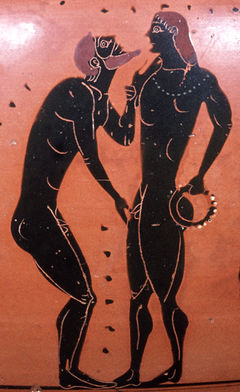 Scena cu seducere; secolul 5 AC; Amphora, pictorul din Cambridge; Staatliche Antikensammlungen und Glyptothek, M�nchen