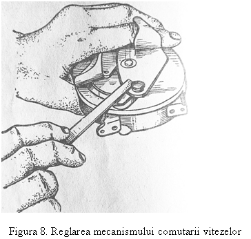 Text Box: 

Figura 8. Reglarea mecanismului comutarii vitezelor

