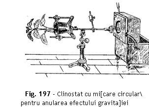 Text Box: 

Fig. 197 - Clinostat cu mi[care circular pentru anularea efectului gravita]iei
