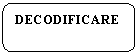 Rounded Rectangle: DECODIFICARE