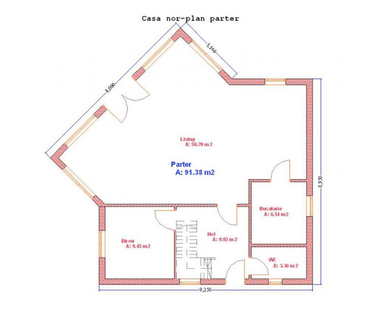 Plan parter casa Nor