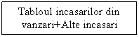 Text Box: Tabloul incasarilor din vanzari+Alte incasari