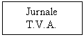 Text Box: Jurnale T.V.A.