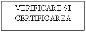 Text Box: VERIFICARE SI CERTIFICAREA