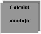 Text Box: Calculul  

anuitatii
