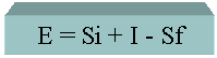 Text Box: E = Si + I - Sf