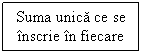 Text Box: Suma unica ce se inscrie in fiecare cont