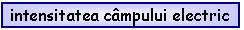 Text Box: intensitatea campului electric
