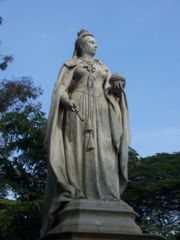 The Statue of Queen Victoria in Cubban Park in Bangalore, India