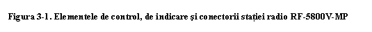 Text Box: Figura 3-1. Elementele de control, de indicare si conectorii statiei radio RF-5800V-MP