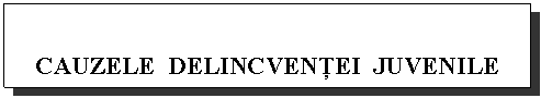 Text Box: CAUZELE DELINCVENTEI JUVENILE
