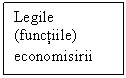 Text Box: Legile (functiile) economisirii