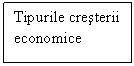 Text Box: Tipurile cresterii economice