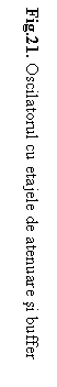 Text Box: Fig.21. Oscilatorul cu etajele de atenuare si buffer