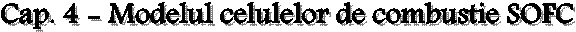 Cap. 4 - Modelul celulelor de combustie SOFC