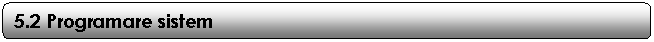 Rounded Rectangle: 5.2 Programare sistem