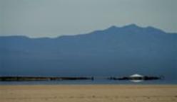 Inferior mirage on Mojave_Desert in Spring