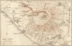 Harta istorica a Vezuviului din enciclopedia Meyer 1888