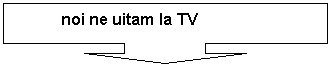 Down Arrow Callout: noi ne uitam la TV
