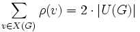 sum _ rho(v) = 2 cdot |U(G)|